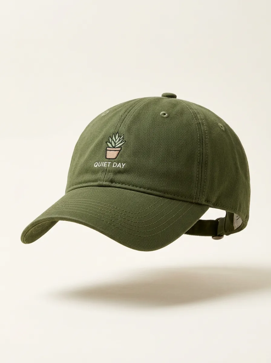 Classic Plant-Lover Quiet-Day Succulent Embroidered Unisex Baseball Cap