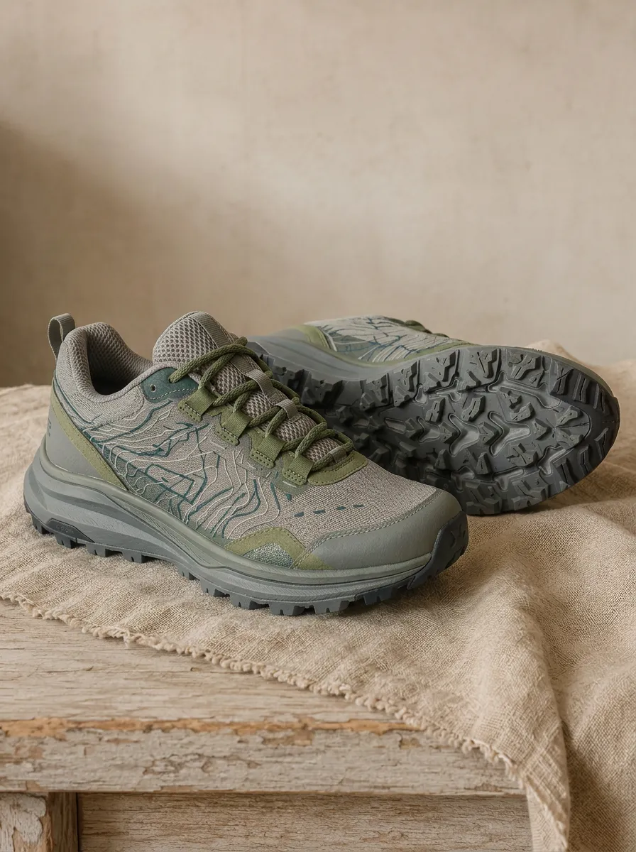 Women's Pulse Outdoor Hiking Topographic Map Printed Sneakers