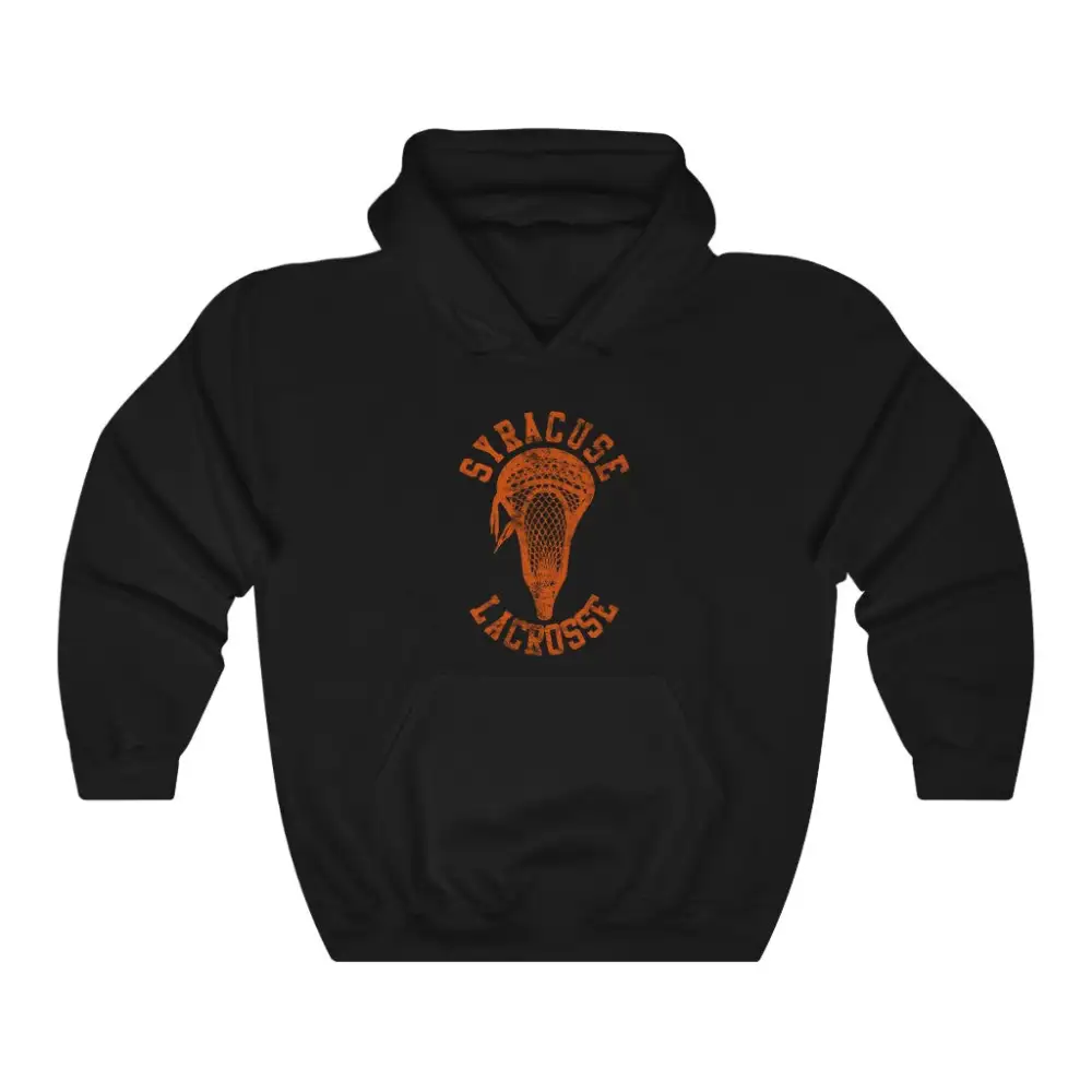 Relaxed Stick Head Accent Lacrosse Graphic Pullover Hoodie