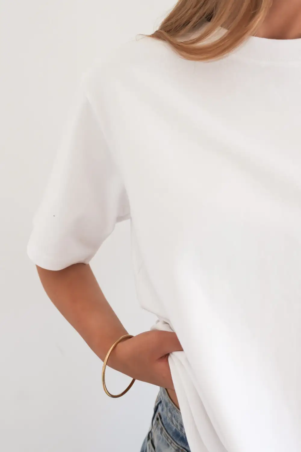 Oversized Ribbed Modern Casual Tee