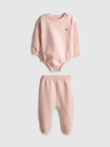 0-18mths | Cotton Rich Bodysuit and Joggers Newborn Set