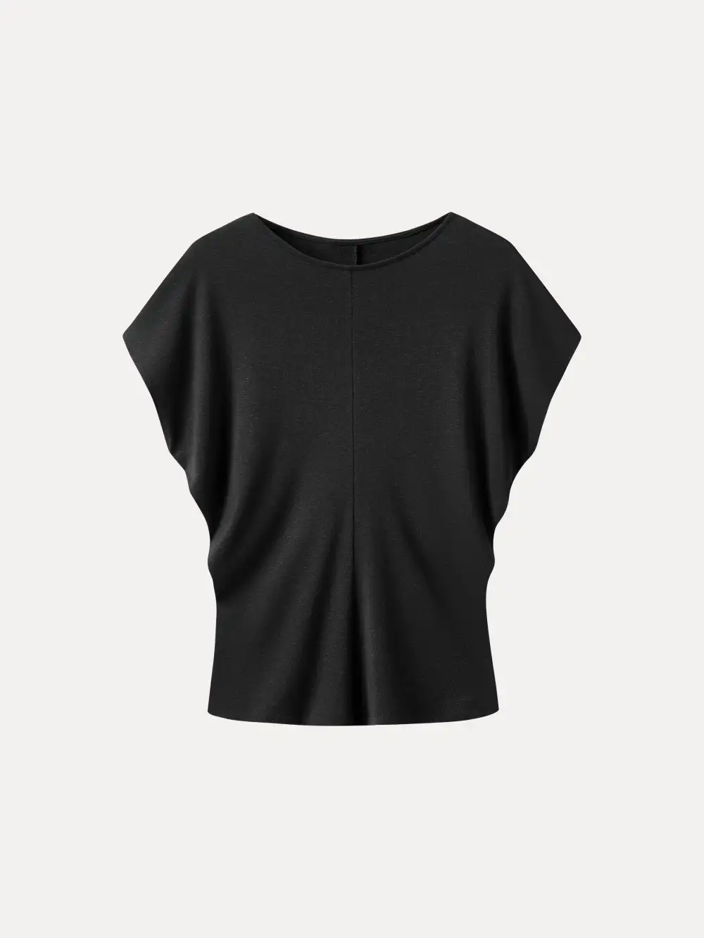 Linen-Blend Round Neck Relaxed Summer Top