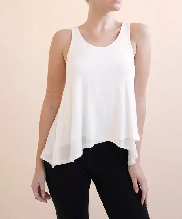 Bamboo Flared Tank Top