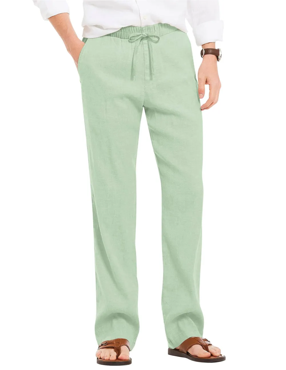 Linen Look Beach Yoga Trousers