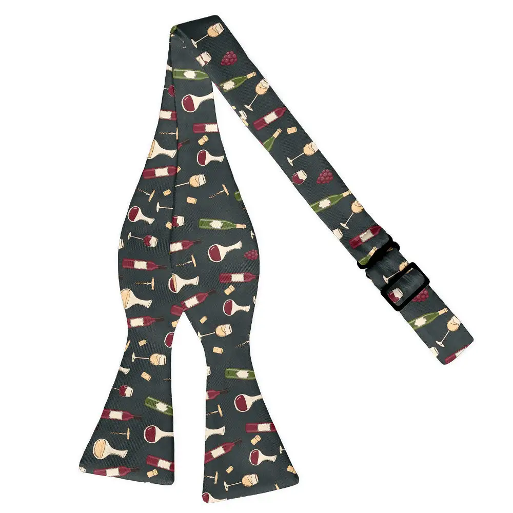 Wine Pattern Bow Tie