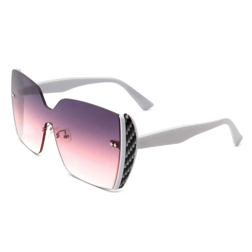 Woven Square Frame Sunglasses