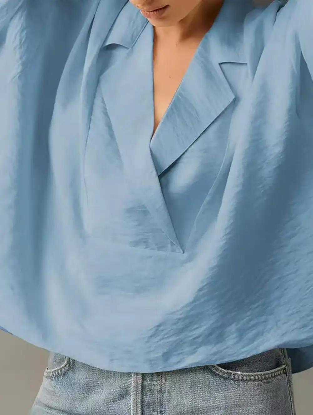 Textured Short Sleeve Lapel Shirt