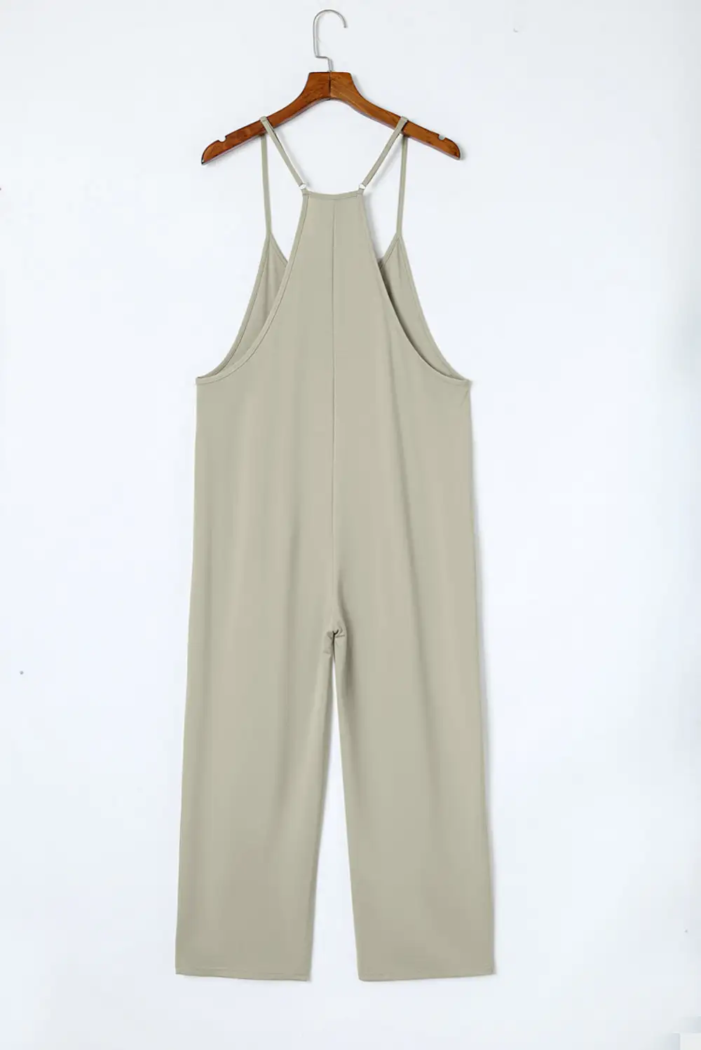 Pocketed Adjustable Spaghetti Strap Straight Leg Accessory
