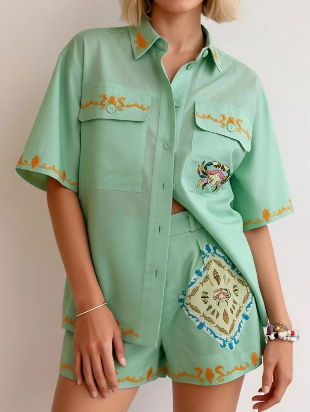 Linen Shirt Set