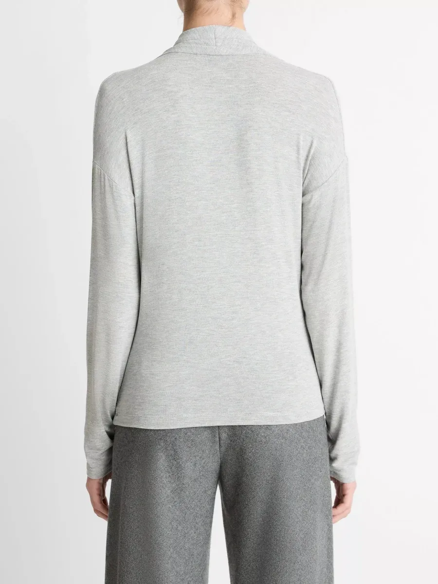 Casual Draped Surplice Top