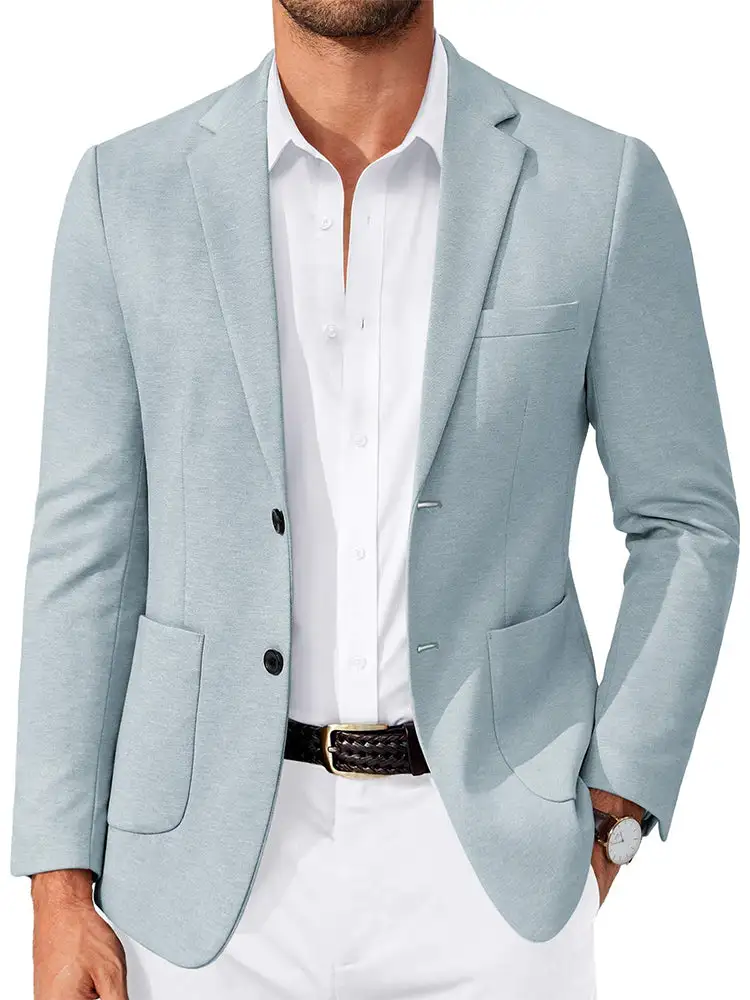 Business Casual Two Buttons Suit Jacket Blazer Coat