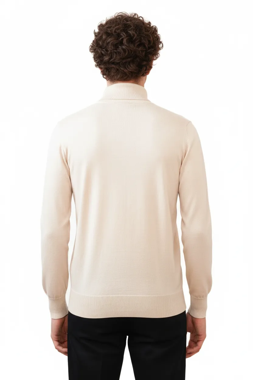Refined Slim Fit Viscose Turtleneck Sweater