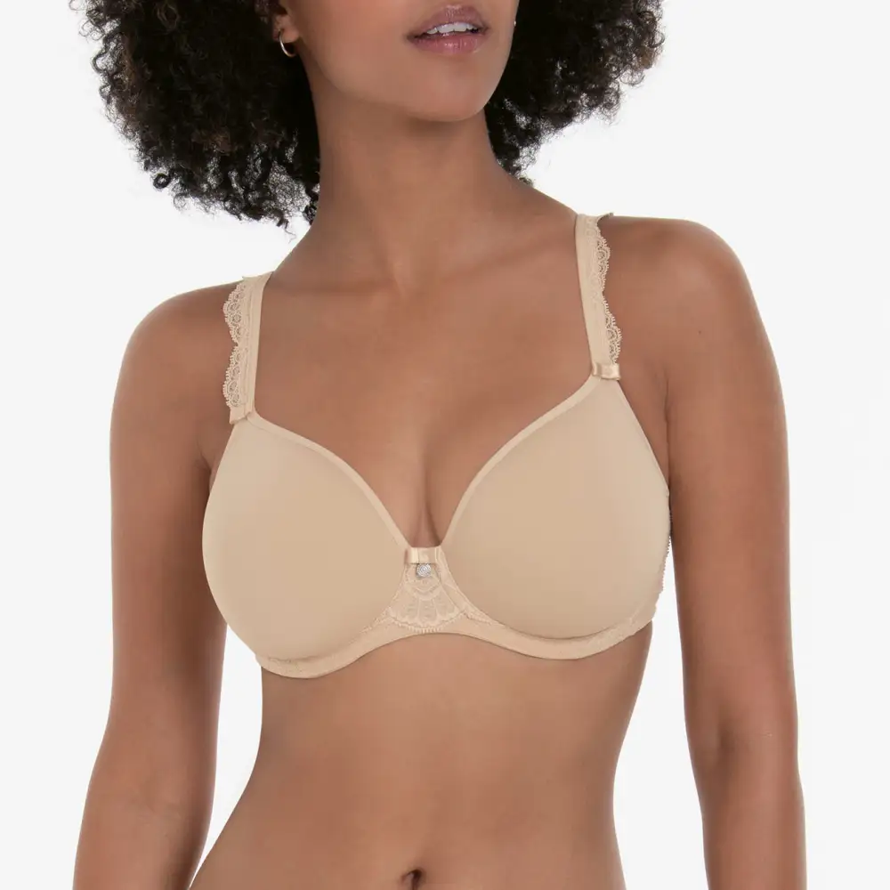 Women's Underwire Seamless Lace Natural Shape Breathable Smoothing Bra
