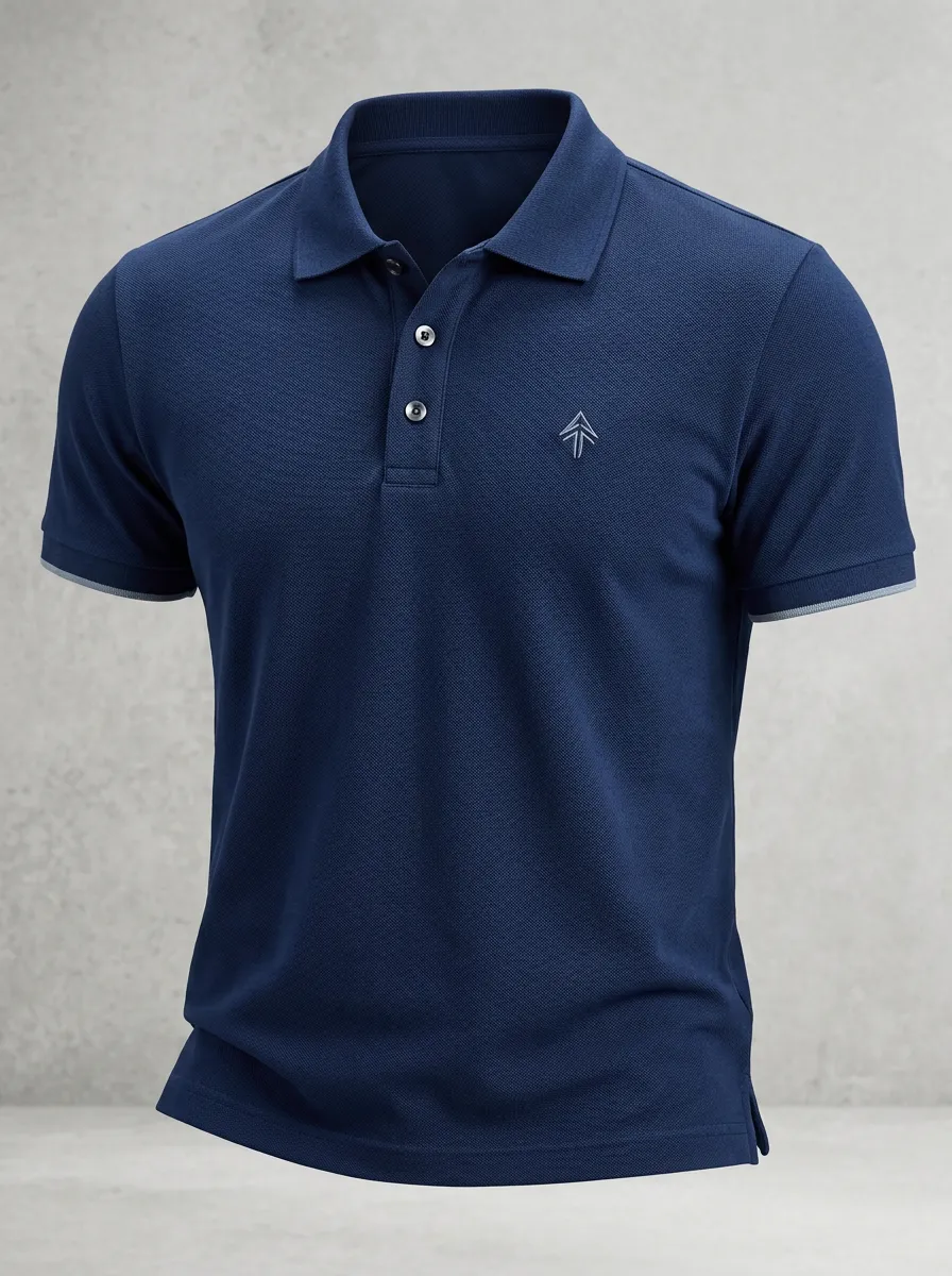 Refined Workwear-Style Men's Polo Shirt