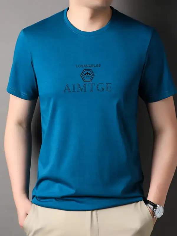 Casual Crew Neck Short Sleeve Tee