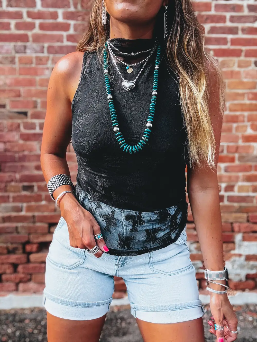 Polished Floral Print Tank Top