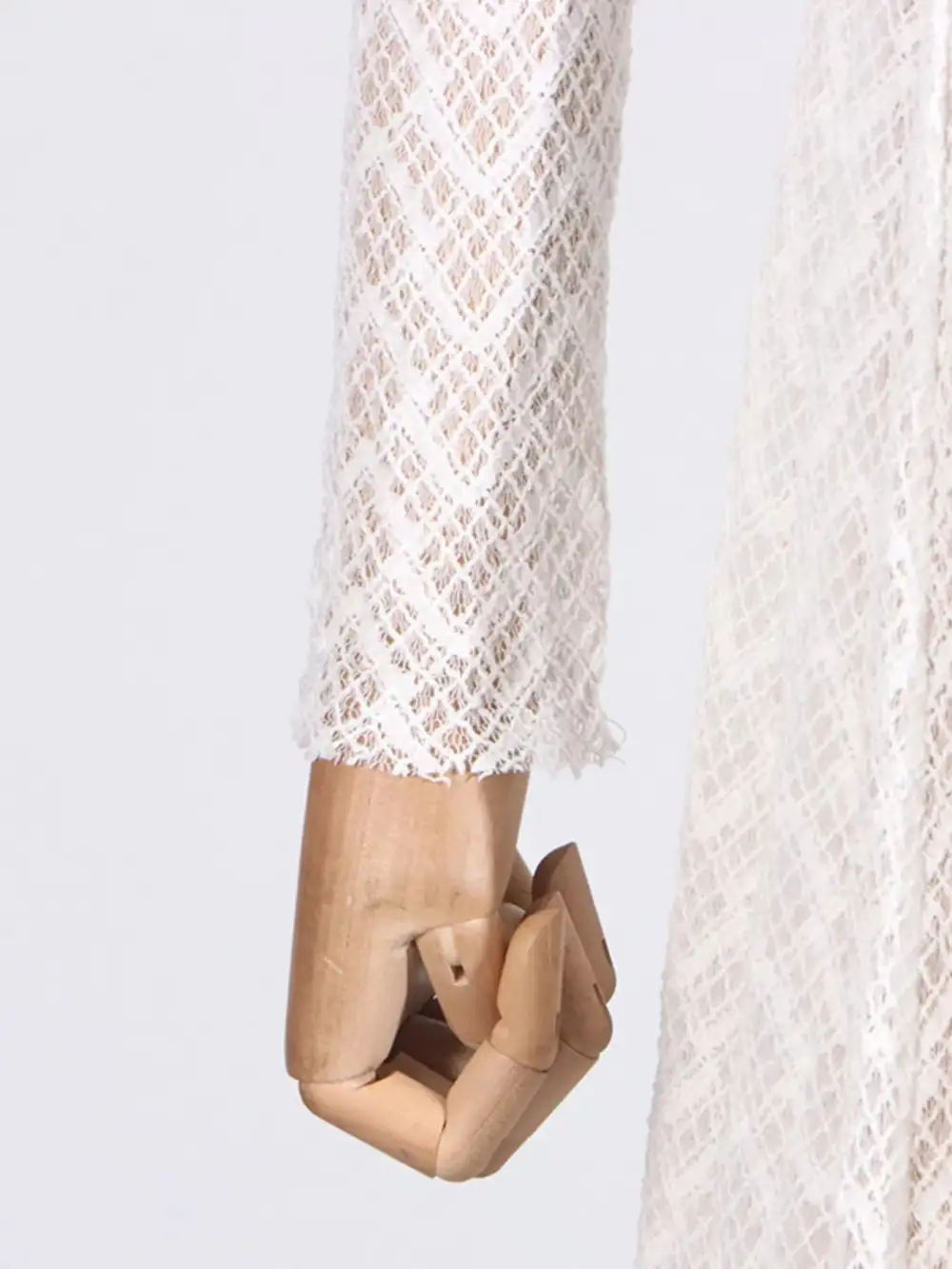 Lace Mock Neck Long Sleeve Maxi Dress