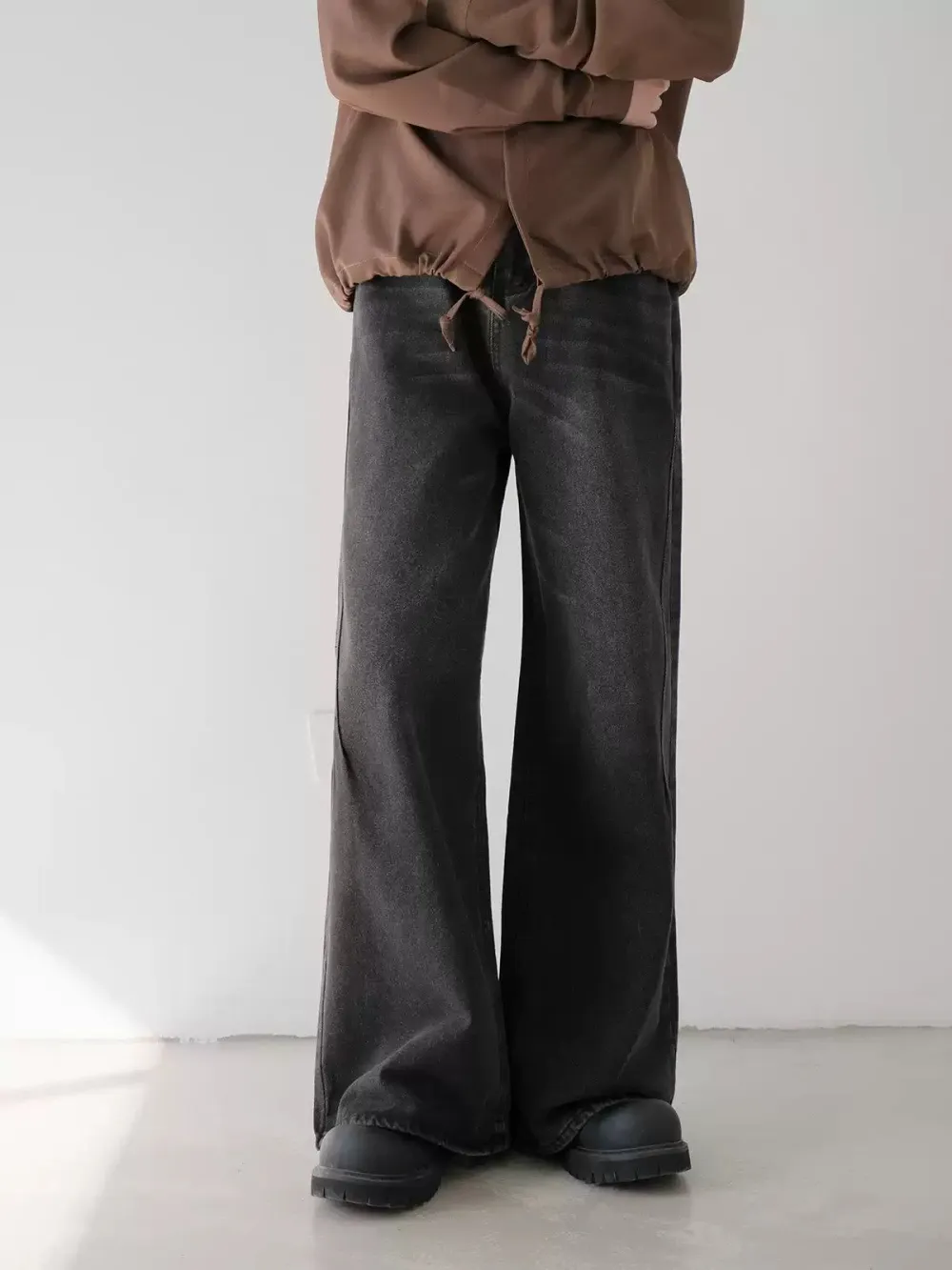 Oversized Fade Denim Jeans