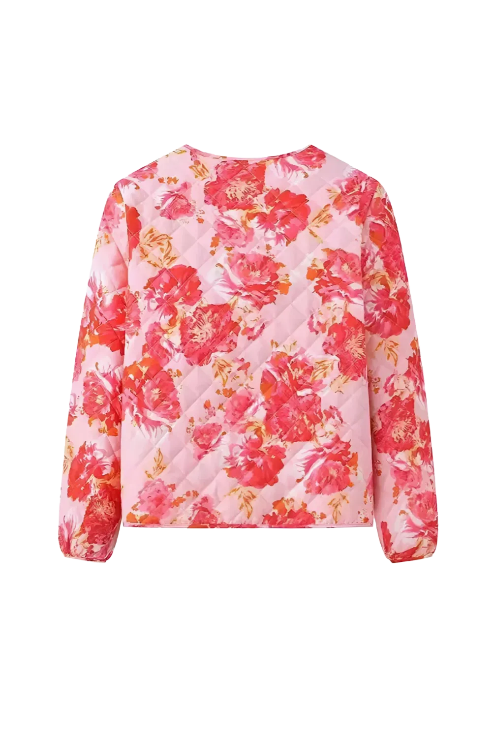 Jacquard Single-Breasted Floral Jacket