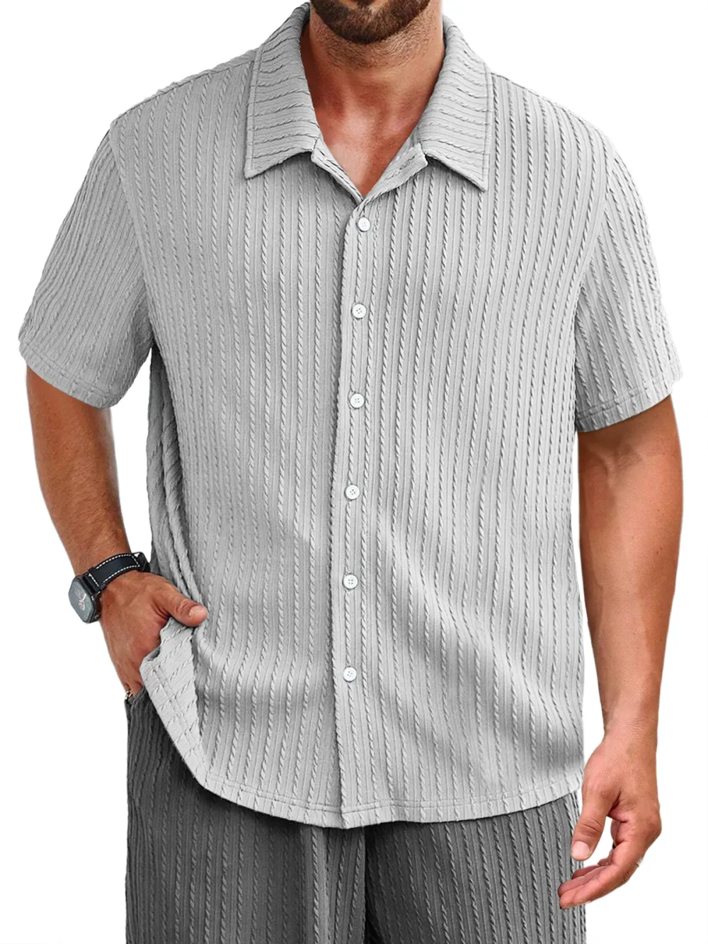 Jacquard Short Sleeve Shirt