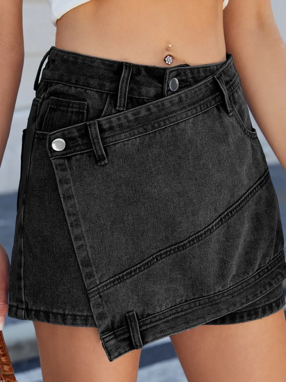 Everyday Denim Pocket Skort