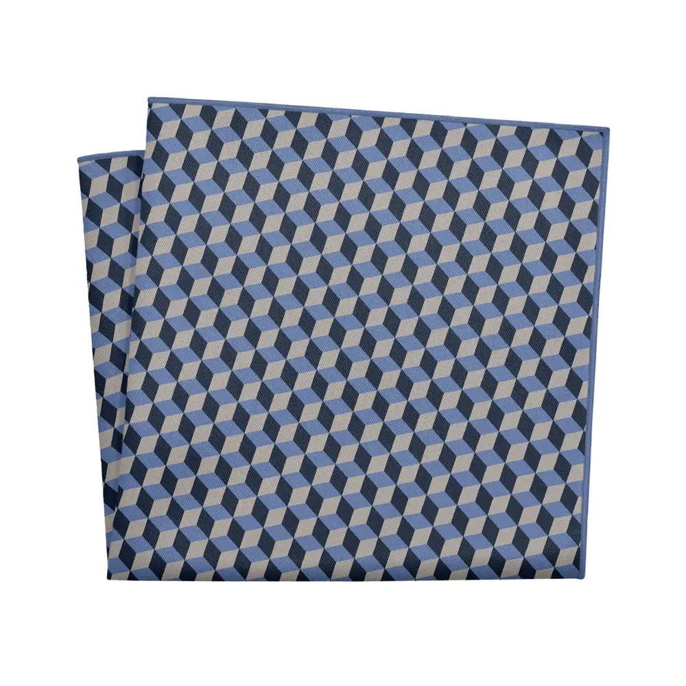 Formal Streamlined Geometric Pocket Square