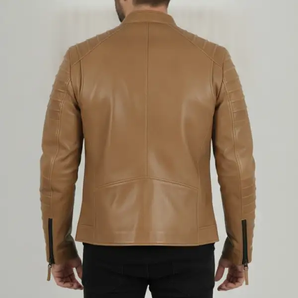 Lambskin Biker Motorcycle Quilted Jacket