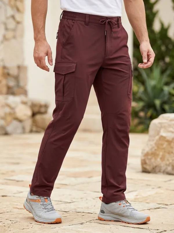 Men's Multi-Pocket Quick-Dry Hiking Drawstring Cargo Pants