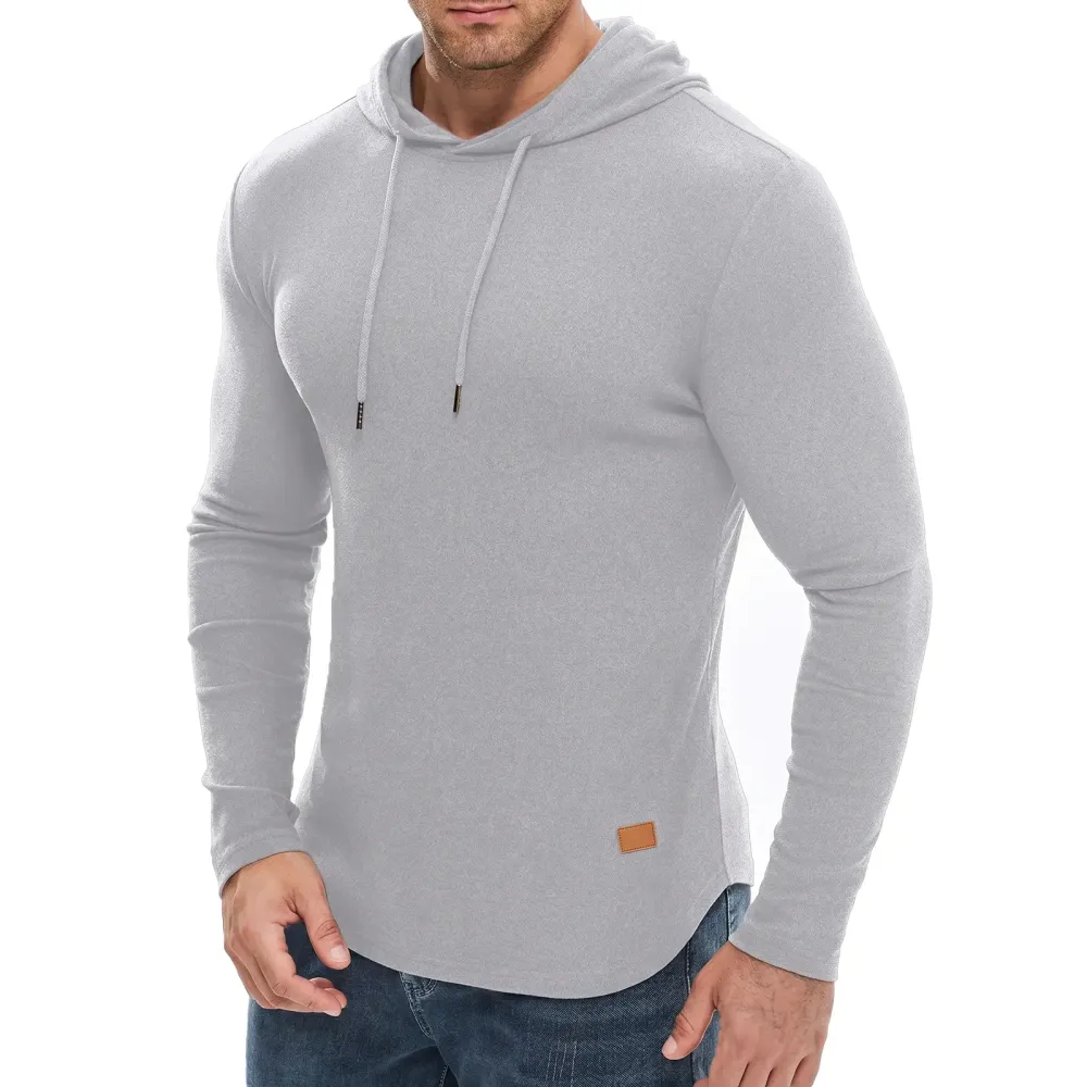 Men's Fashion Fleece-Lined Long-Sleeve Hooded Sweatshirt Pullover