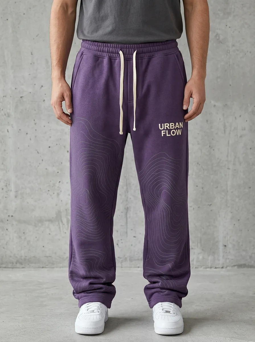 Streetwear Sweatpants Topographic Men's Sweatpants