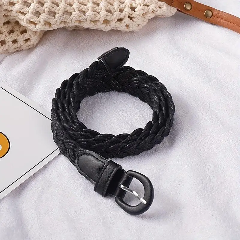 Women's Slim Braided Boho Waist Belt