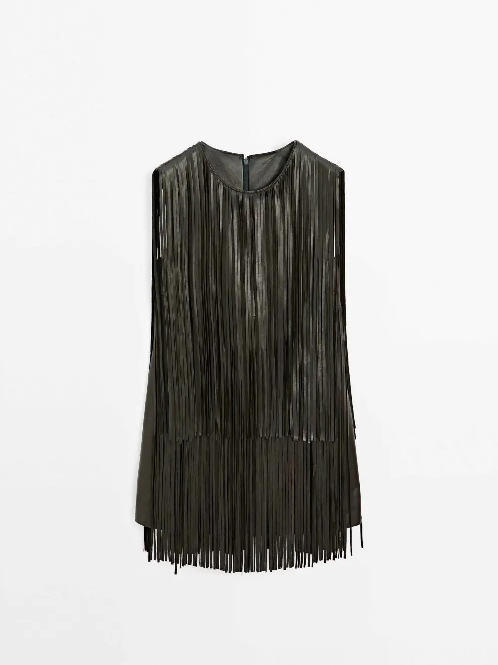 Tassel Design Belt Not Included Mini Dress
