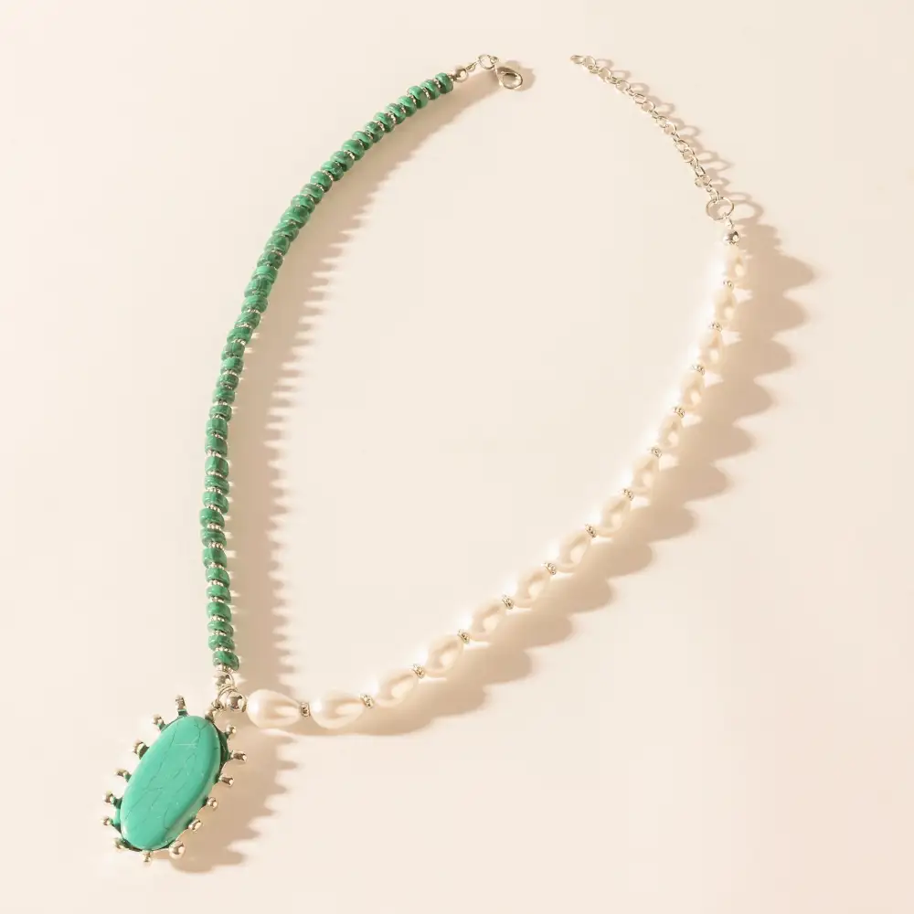 Artisan Inspired Pearl Pendant Necklace