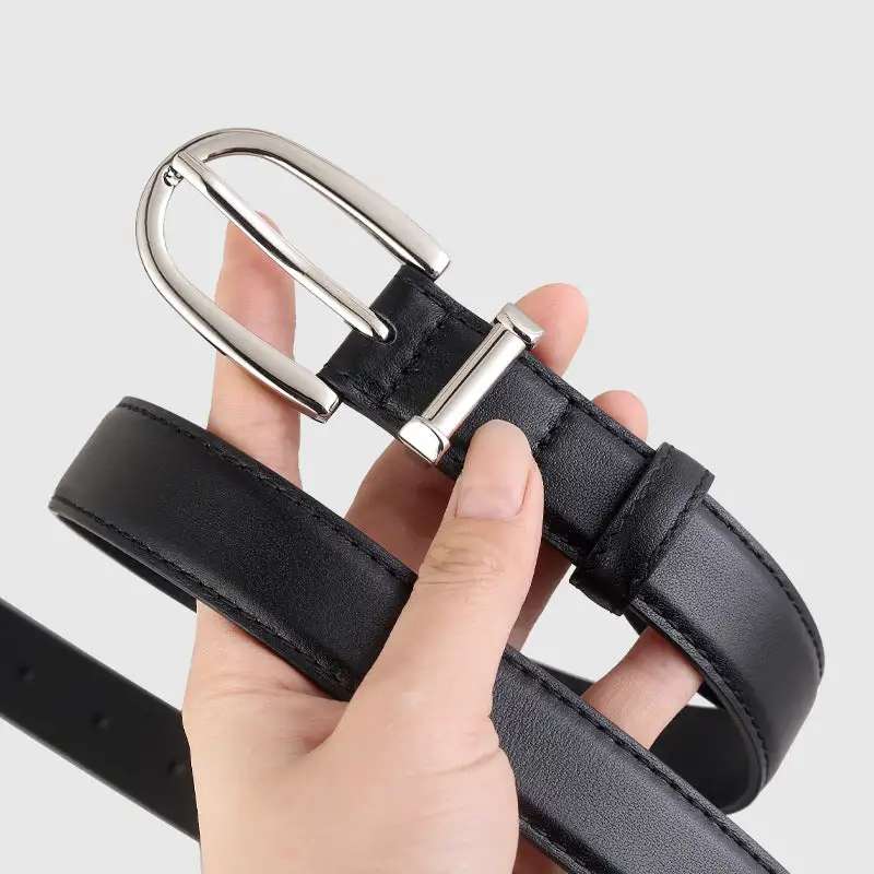 Easy Classic Leather Belt with Buckle