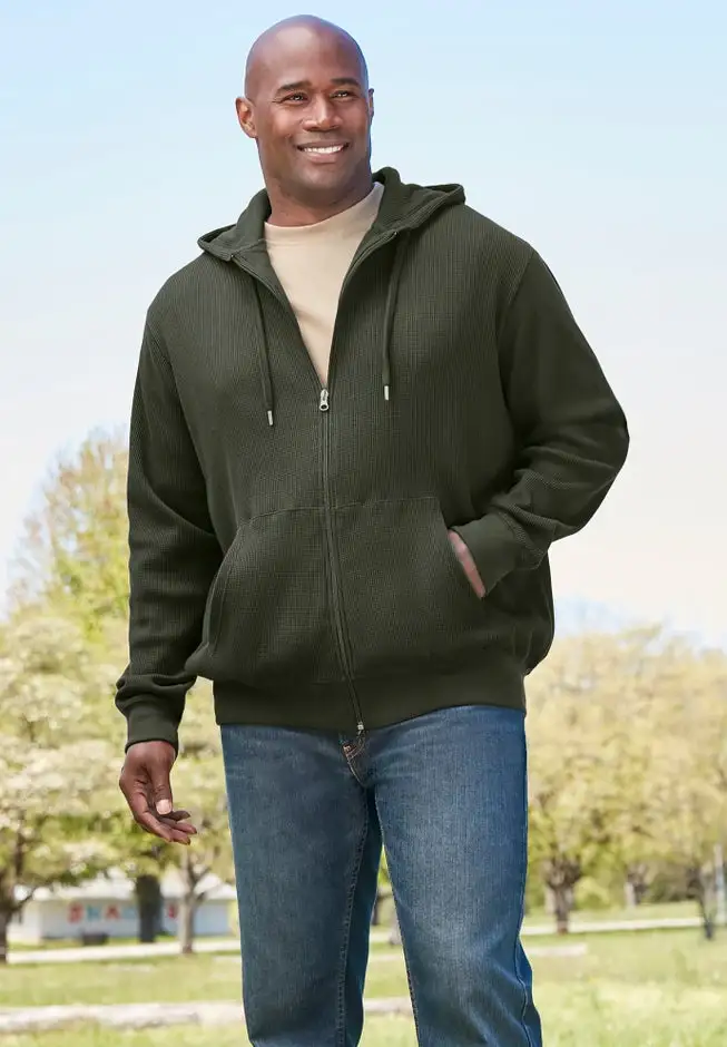 Boulder Creek™ Thermal Waffle Zip Hoodie