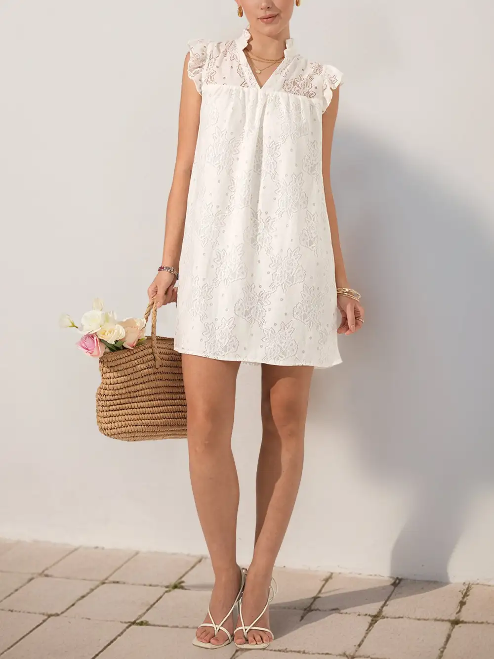 Lorena Lace Overlay Shift Dress