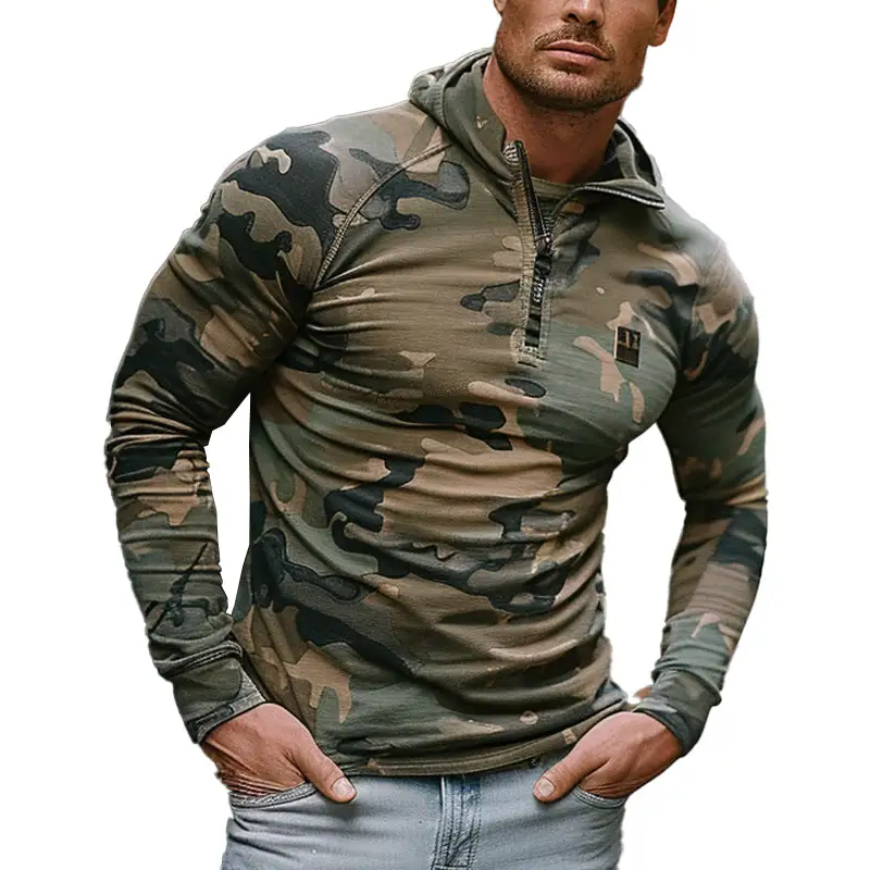 Relaxed Pullover Camo Hoodie