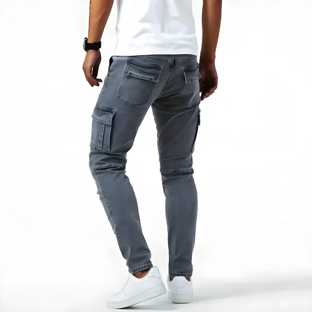 Men's Stretch Denim Cargo Trousers Cargo Pants