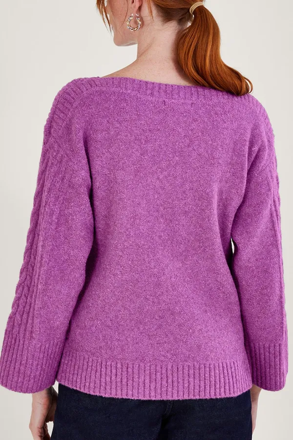 Purple Stitch Jumper