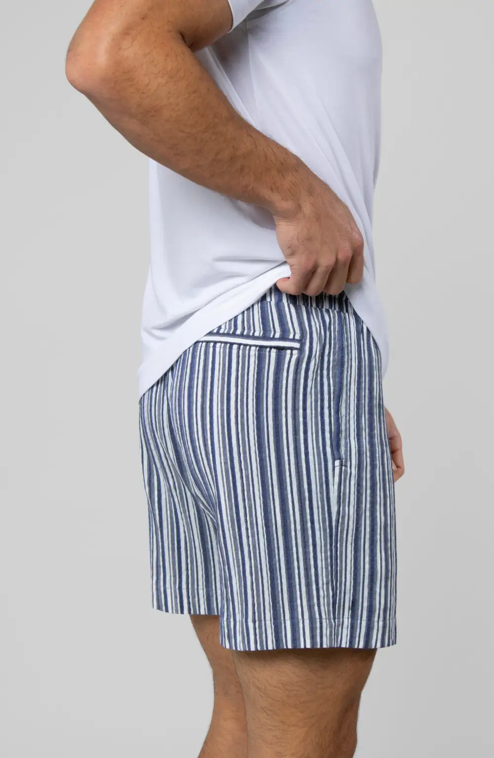 Men's Striped Modal Blend Drawcord Shorts