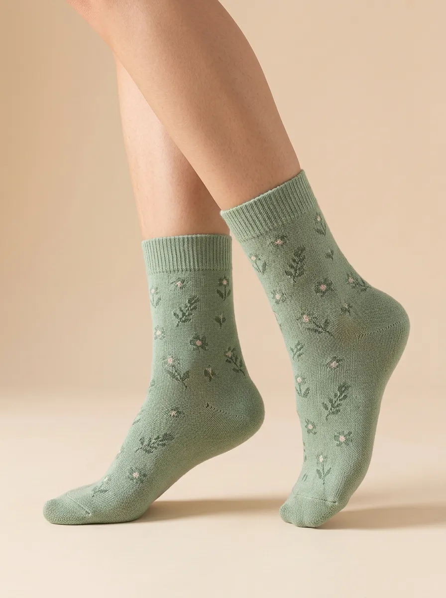 Floral Botanical Casual Socks
