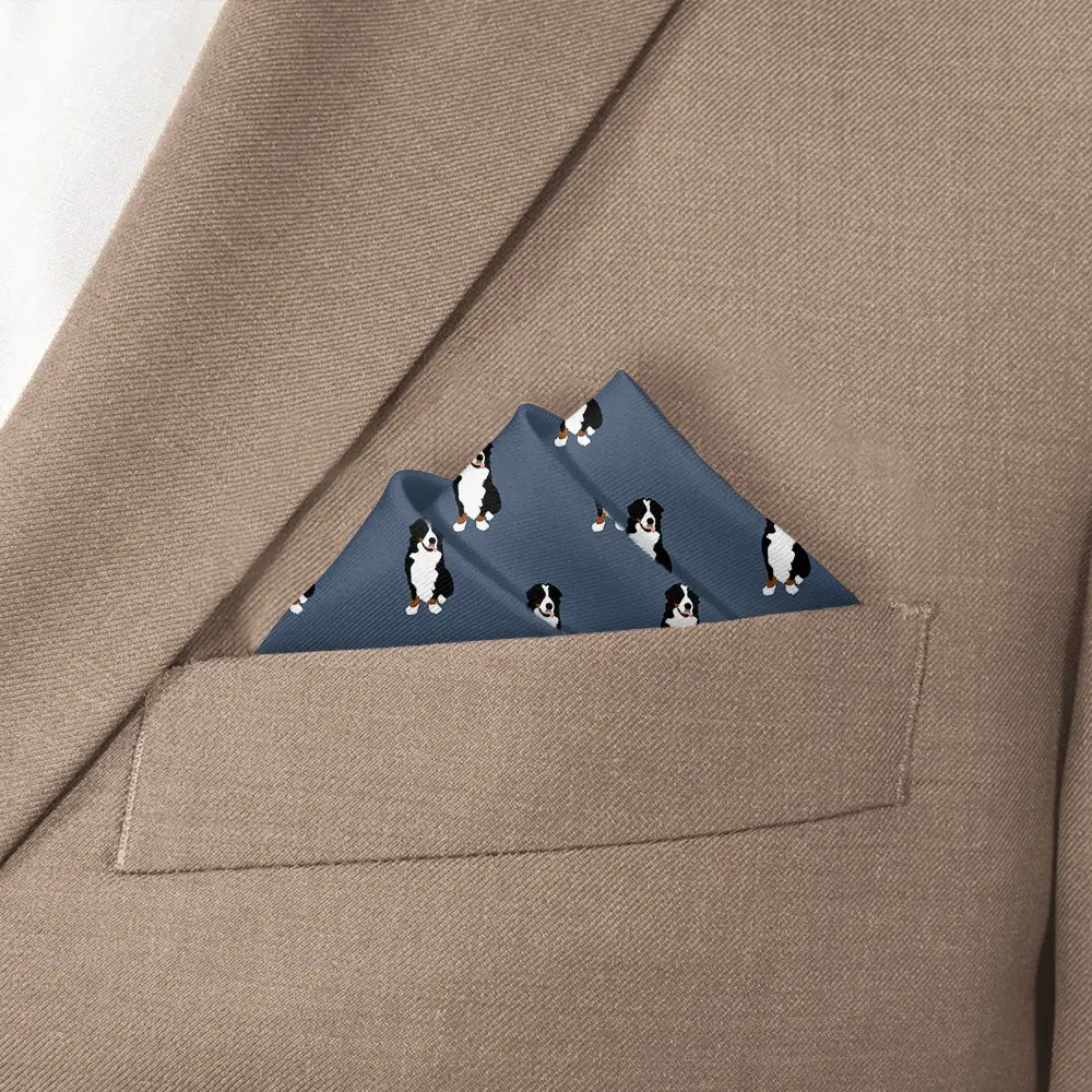 Smart Elegant Animal Motif Dog Motif Pocket Square