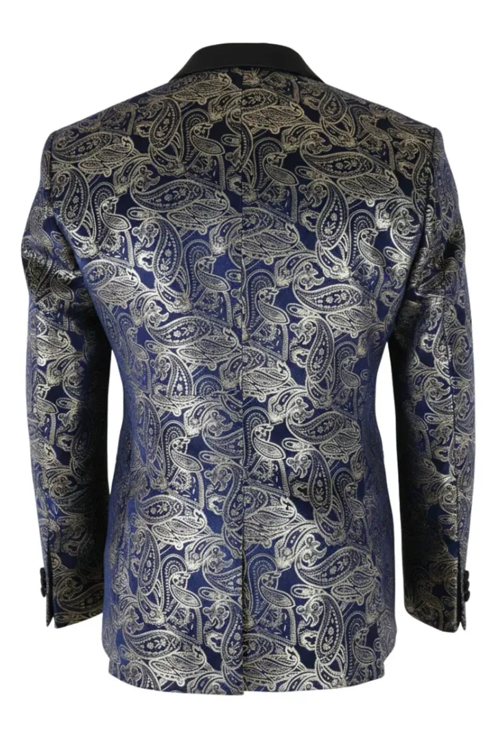 Mens Velvet Paisley Floral