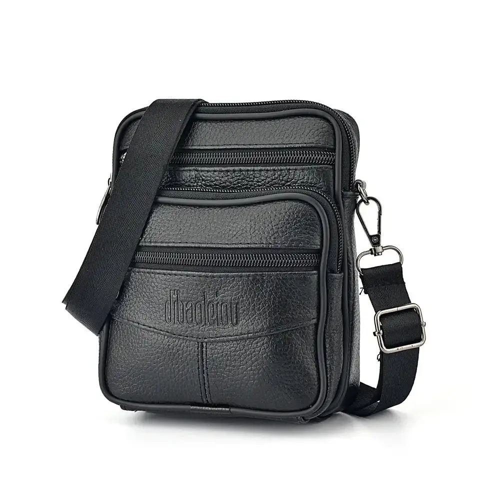 Classic Brown Leather Everyday Messenger Bag
