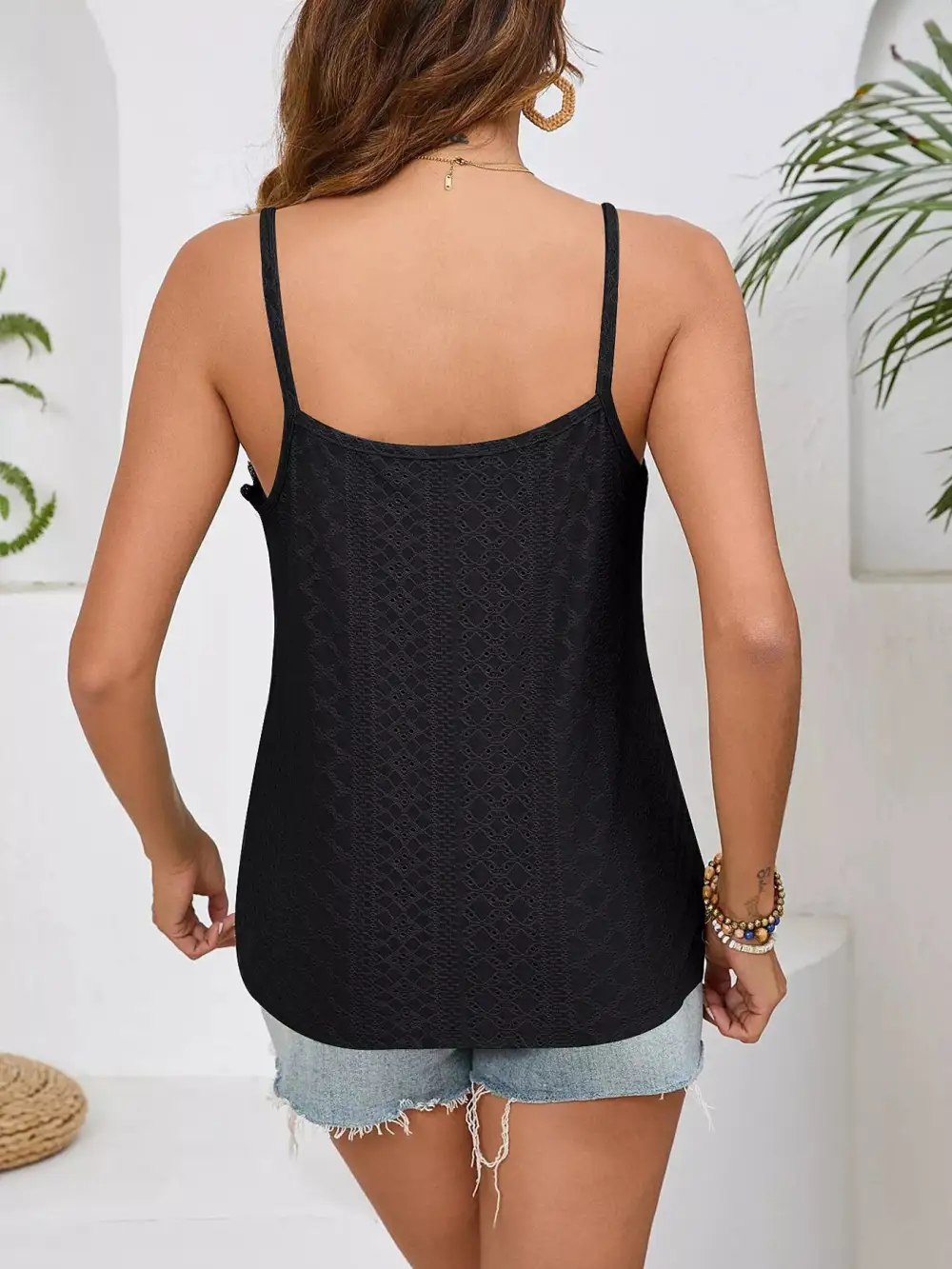 Lace Trim V-Neck Cami
