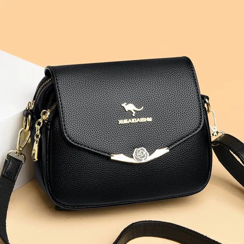 Modern Soft Zip-Top Crossbody Bag
