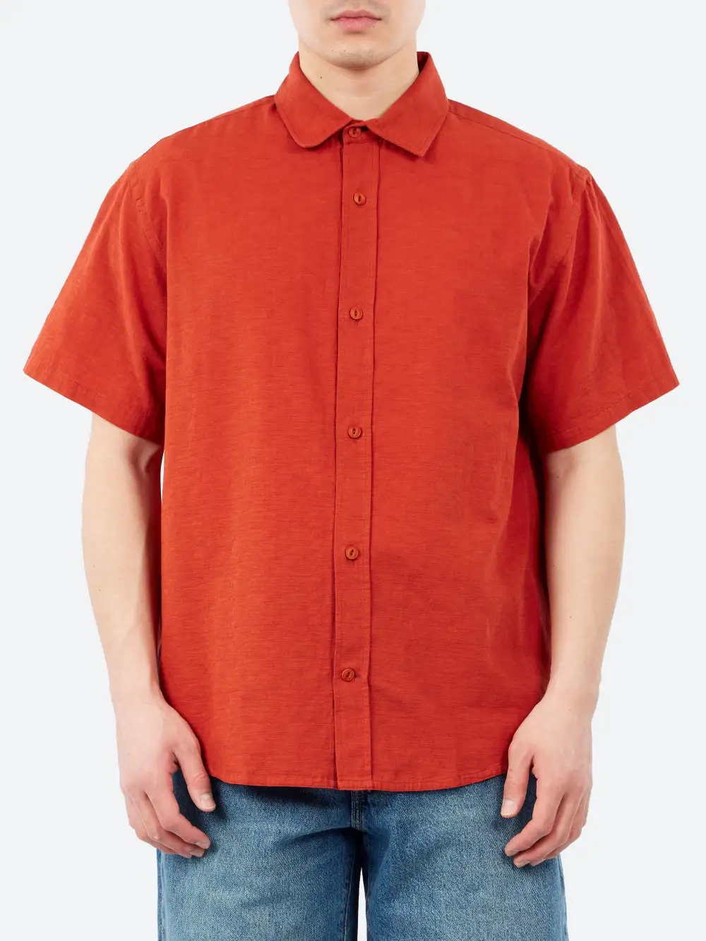 Men's Cotton Straight Hem Shirt
