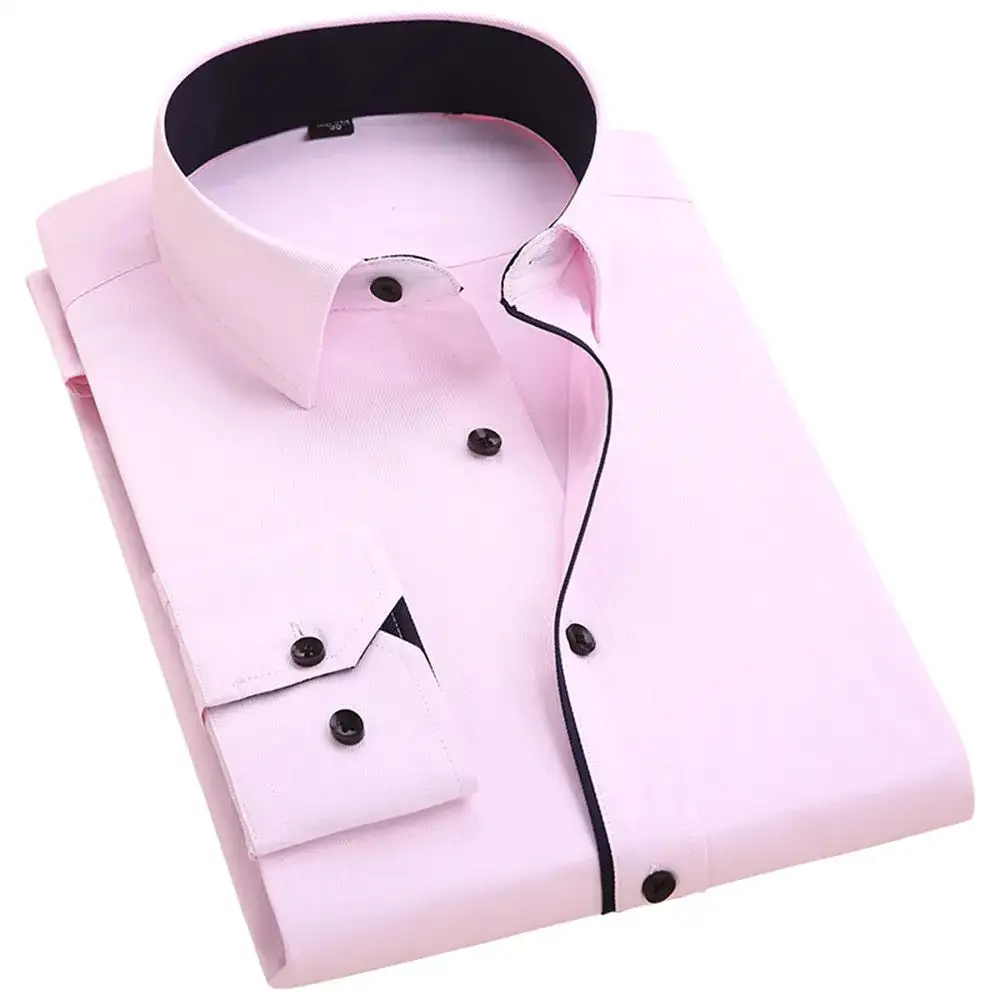Long Sleeve Slim Fit Casual Dress Shirt