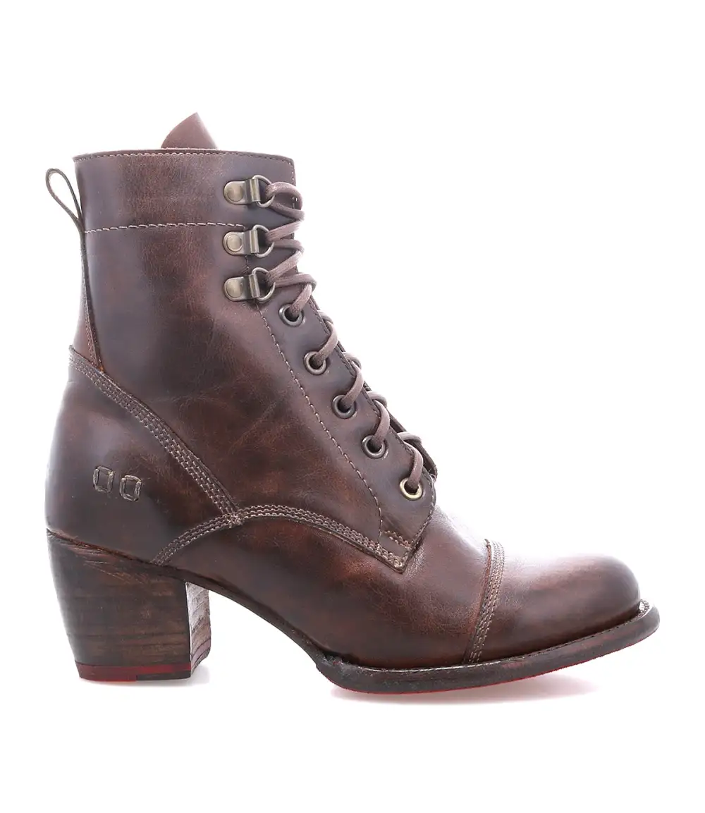 Cap-Toe Side-Zip Lace-Up Boots
