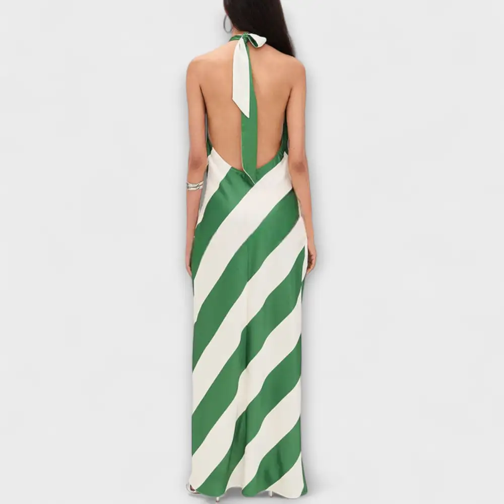 Striped Sleeveless Relaxed Maxi Dress